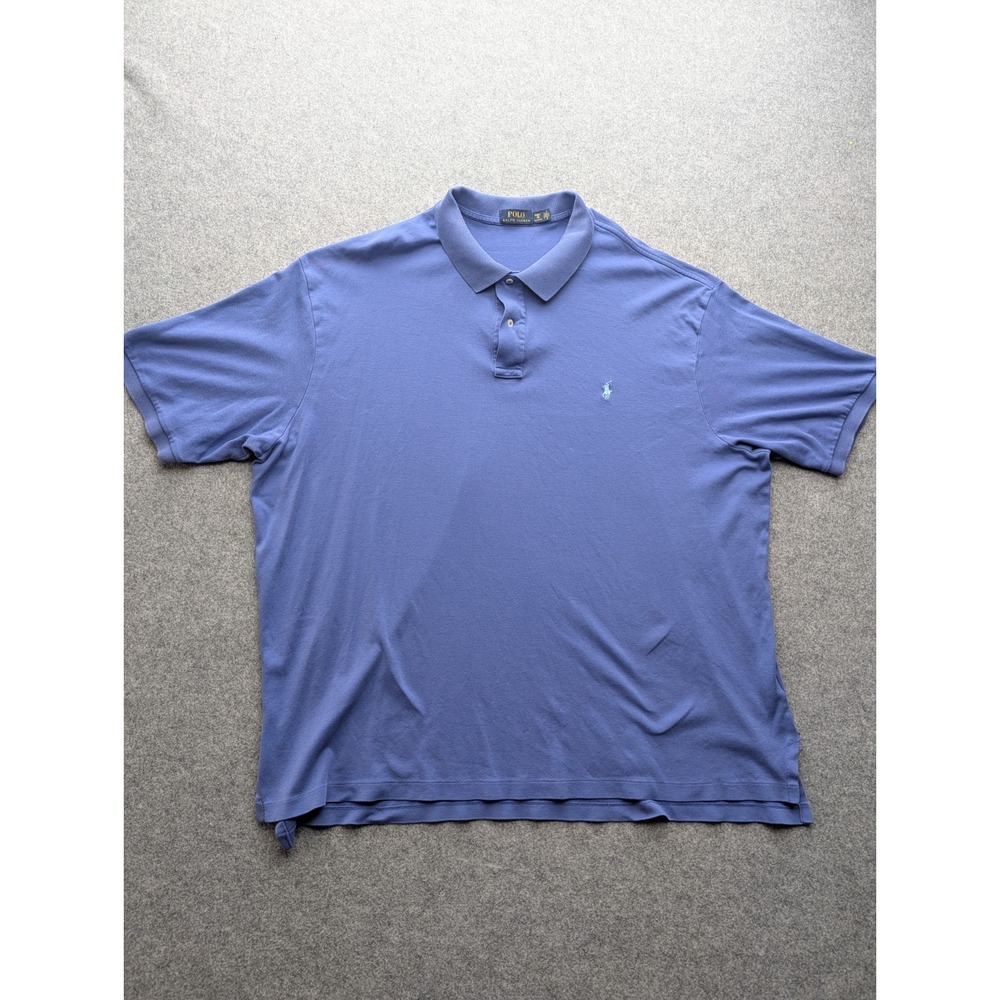 Polo Ralph Lauren Short Sleeve Polo Shirt Mens 3XB Big Tall Blue Embroidered...